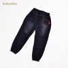 FAB 215 Black Semi Jeans Joger Pants