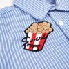 FAB 245 Blue Stripe Pop Corn Long Shirt