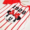FAG 039 Minnie Mouse Tee White and Red Pants set