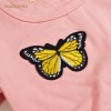 FAG 075 Butterfly Peach Mini Dress Pants Set
