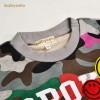 FAG 079 Pink Grey Smile Army Sweater & Skirt Set