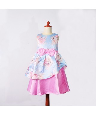 FAG 150 Soft Blue and Pink Flowery Dress
