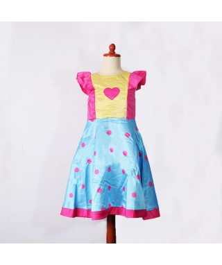 FAG 151 Pink and Blue Polkadot Love Dress