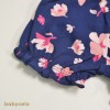 ROM 565 3in1 Pink Mageta Blouse Navy Flower Pants Set