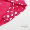 ROM 584 Grey Long Tee And Pink Fanta Polkadot Dress Romper Pants Set 