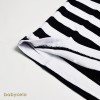 MCO 1554 Black Stripe White Dress