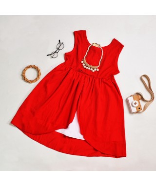 MCO 1192 Red White Dress With Necklace