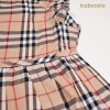 MCO 1828 Brown Little Square Burberry Dress