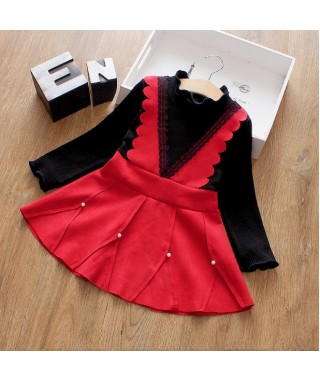 FAG 144 Red & Black Pearl Dress