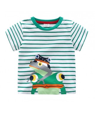 FAB 457 Green and White Stripe Frogtee