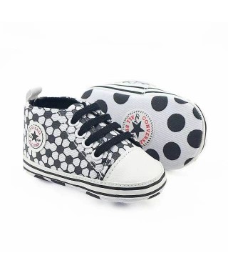 PW 438 Black & White Ball Converse Sneakers