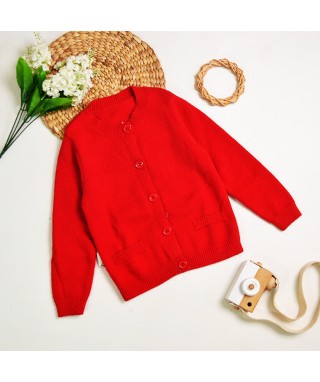 FAB 529 Sweater Button Red