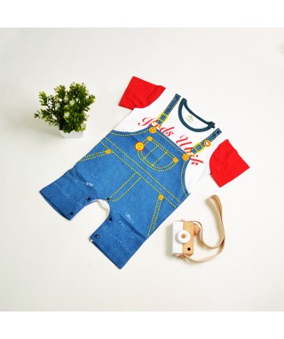 ROM 258 White Red Blue Overall
