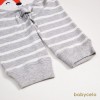 Rom 477 ORange Little Grey 3in1 Grey Stripe Fox Pants Set