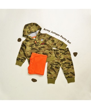 ROM 604 Army Jumper and Orange Romper pants set 