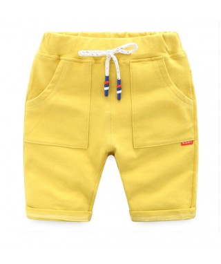FAB 491 Yellow Cotton Knee Pants "KDMC" 