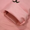FAB 346 Pink Longtee, White and Black Bear Stripe Jumpsuit