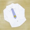 FAB 347 White Longshirt, Blue Smile Tie Pants Set