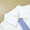 FAB 347 White Longshirt, Blue Smile Tie Pants Set