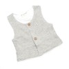 FAB 362 3in1 Shirt Square Vest Grey Pants Set