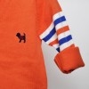 FAB 398 Orange Stripe On The Arm Sweater