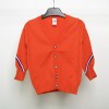 FAB 403 Orange Zigzag Buttons Sweater