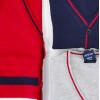FAB 412 Navy Sweater Red White Stripe