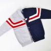 FAB 415 Grey Stripe On Top Sweater