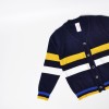 FAB 418 Navy Stripe Yellow Sweater