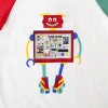 FAB 448 White Colorfully Robotic Tee