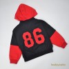 Fab 544 Jacket Hoodie Black Red