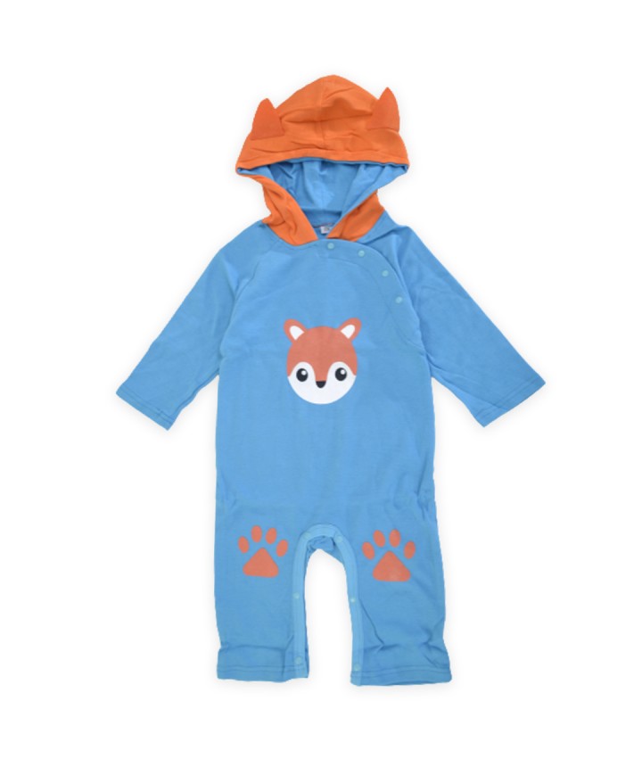 Slp 143 Sleepsuit Blue Orange Fox
